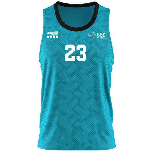BALONCESTO CAMISETA TURQUESA ADULTO
